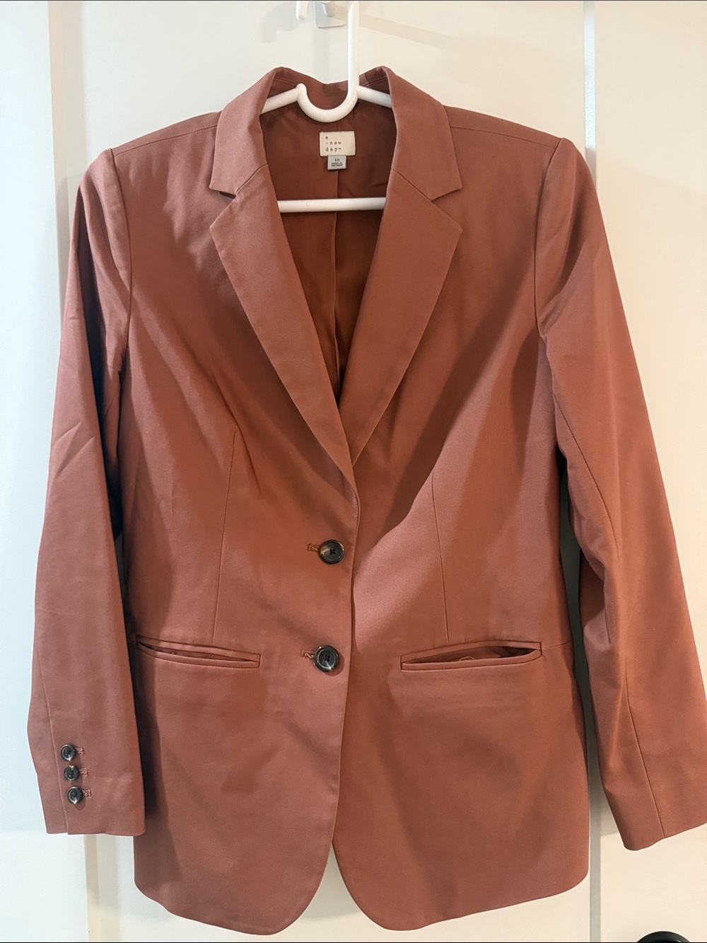 a new day Mauve-Rust Two-Button Blazer